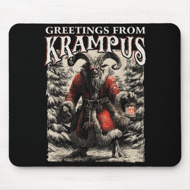 Mousepad Greetings From Ss Vom Krampus Festive Horror Chris (Frente)