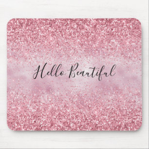 Mousepad Grelha Brilhante Rosa Brilhante