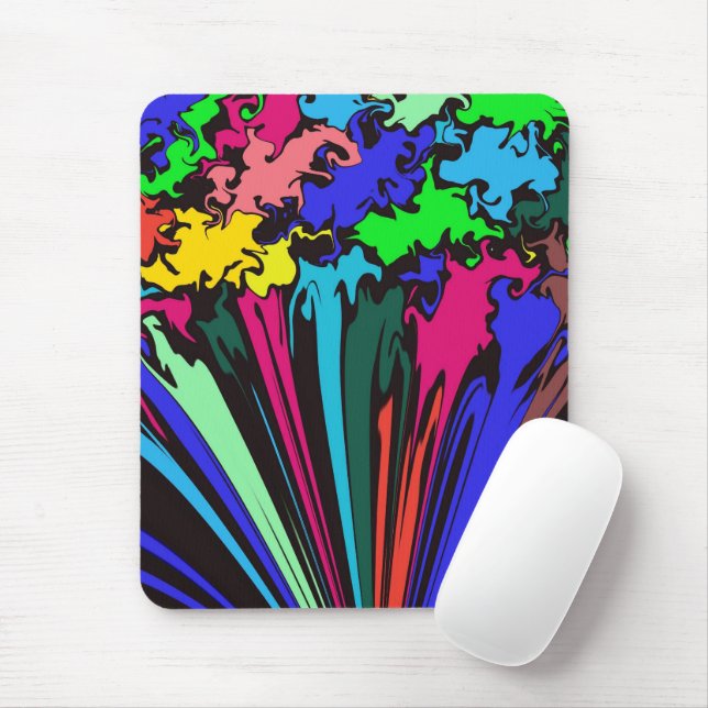 Mousepad Grelha Colorida abstrato / Empurrada / (Com mouse)
