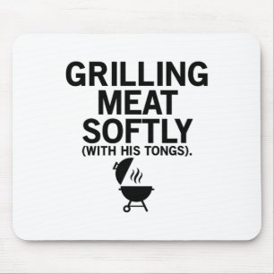 Mousepad Grelha De Carne Suave Com As Suas Tintas, Peça Eng