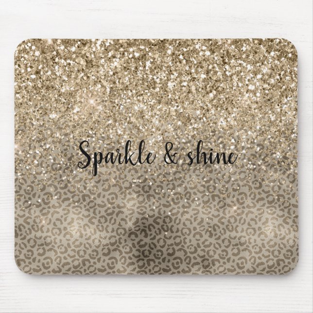 Mousepad Grelha de Lema Castanho Imprimir Glitter Dourado (Frente)