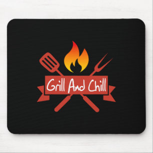 Mousepad Grelha E Enchimento De Comida De Churrasco Engraça