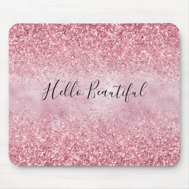 Mousepad Grelha Glitter Girly Pink (Frente)