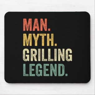 Mousepad Grelhando Churrasco Homem Divertido Mito Grelha Le