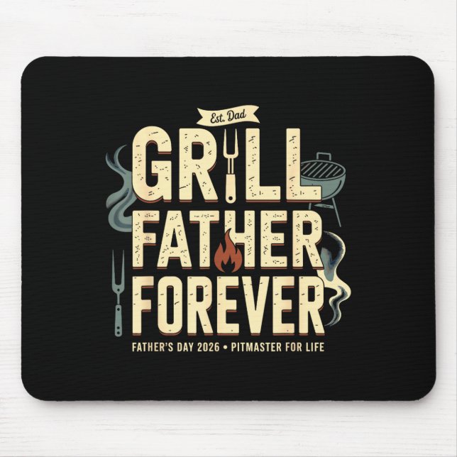 Mousepad Grelhar pai para sempre churrasco pitmaster 2026 c (Frente)