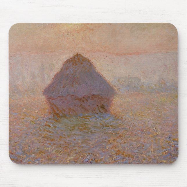 Mousepad Gretenstack de Claude Monet, Sun no Monte (1891) (Frente)
