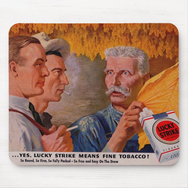 Mousepad Greve Sortuda dos anos 40 significa Cigarro fino (Frente)