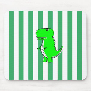Mousepad Greve Verde Verde Dinossauro Branco