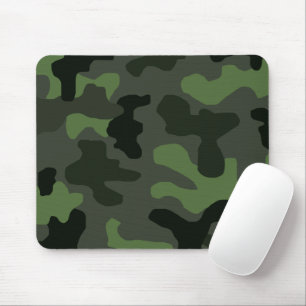 Mousepad Grey dark green camouflage no.14 print