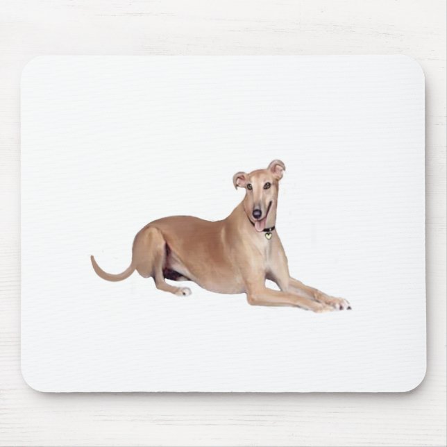 Mousepad Greyhound (descoberto, deitado) (Frente)