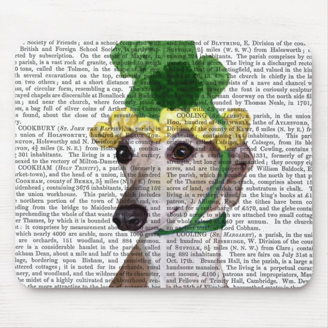 Mousepad Greyhound em Green Knmit Hat 2 (Frente)