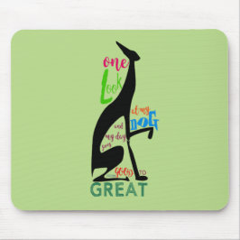 Mousepad Greyhound Italiana Silhouette ama My Dog Na moda