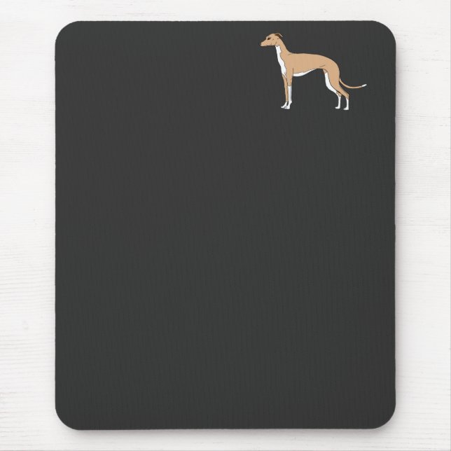 Mousepad Greyhound italiano - Folha azul (Frente)