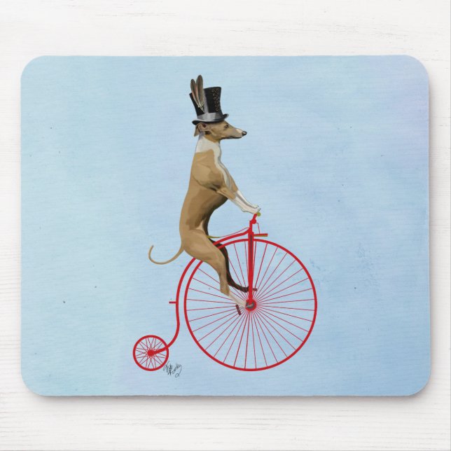 Mousepad Greyhound no Red Penny Farthing (Frente)
