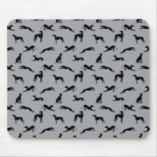 Mousepad Greyhound Silhouettes Black na Cinza