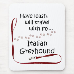 Mousepad Greyhound Viagem Leash