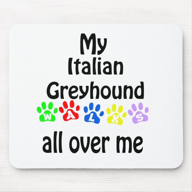 Mousepad Greyhound Walks Design (Frente)