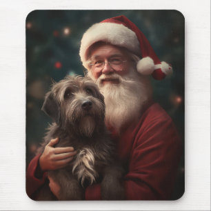 Mousepad Grifon de Ponte Cabeludo Papai Noel Natal