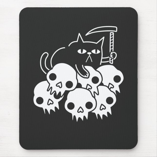 Mousepad Grim Reaper Cat (Frente)