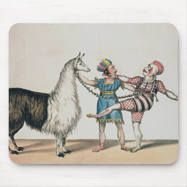 Mousepad Grimaldi e a alpaca, na pantomima popular (Frente)