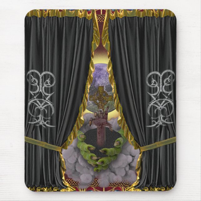 Mousepad Grimoires pelados de Necromância e Cursos III (Frente)