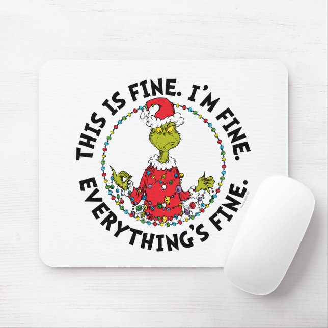 Mousepad Grinch | Everything's Fine (Com mouse)