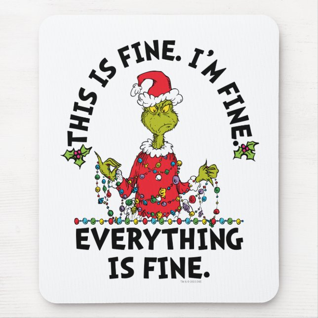 Mousepad Grinch | Tudo está bem (Frente)