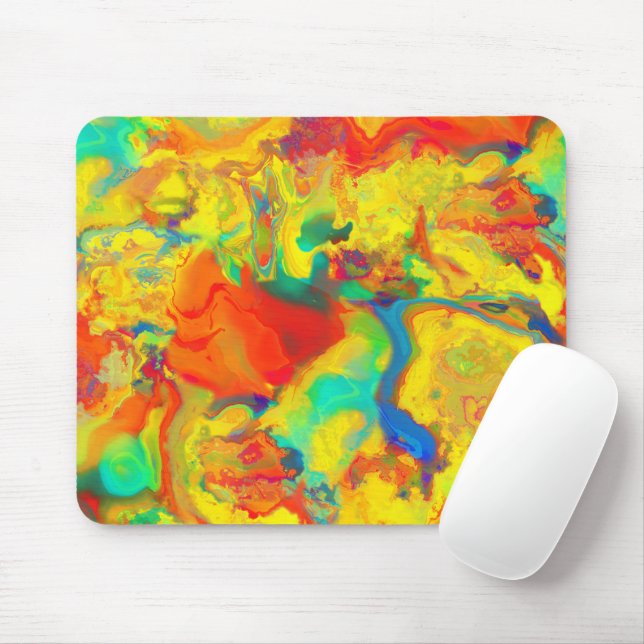 Mousepad Gritando óleo amarelo e água Não misturar (Com mouse)