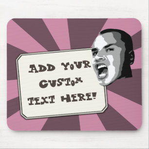 Mousepad Grito feito sob encomenda do texto em algum feixe