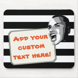 Mousepad Grito feito sob encomenda do texto em listras