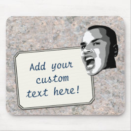 Mousepad Grito feito sob encomenda do texto na textura