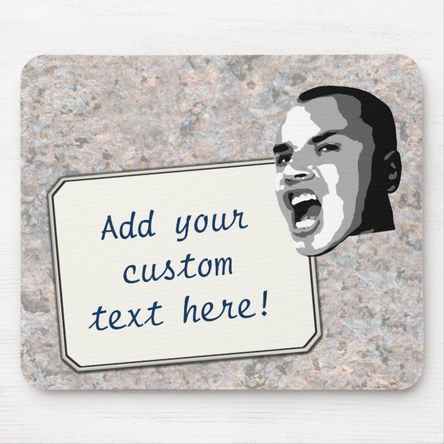 Mousepad Grito feito sob encomenda do texto na textura (Frente)