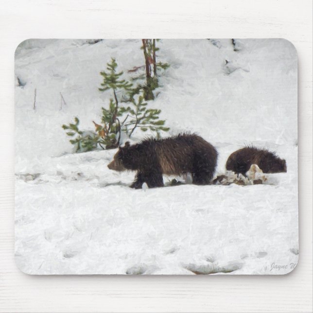 Mousepad Grizzlies na neve (Frente)