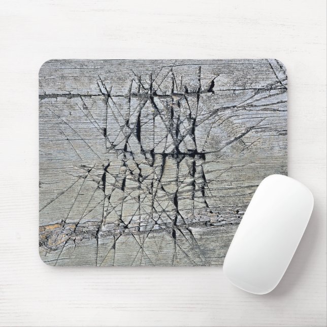 Mousepad Groovas De Arranha Caótica Na Madeira (Com mouse)
