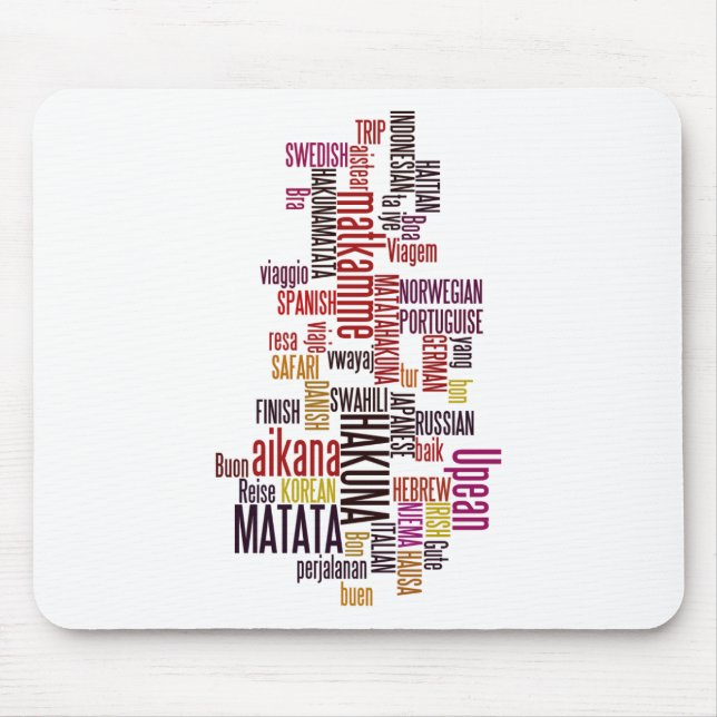 Mousepad Groove Global: Hakuna Matata em Cada Linguagem (Frente)