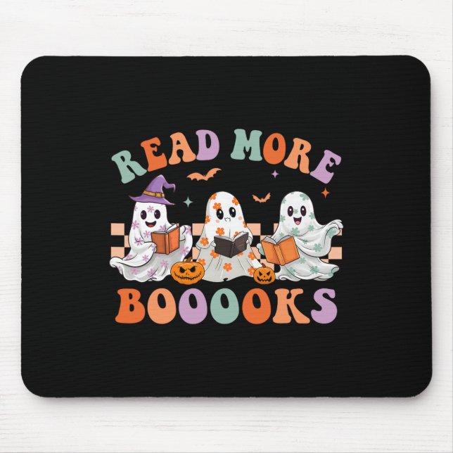 Mousepad Grooveen Leia Mais Livros Floral Ghost Boo (Frente)