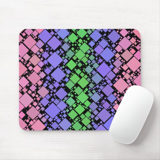 Mousepad Groovy Boho Retro Mod Geométrico Orgulho Trigênero (Com mouse)