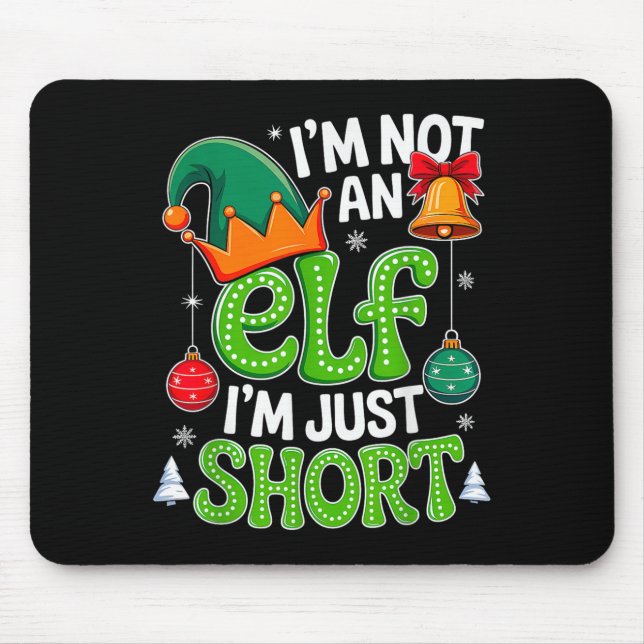 Mousepad Groovy Christmas Não Sou Um Elf Apenas Squ Xmas Cu (Frente)