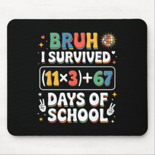 Mousepad Groovy Eu Sobrevivi 100 Dias Escola Bruh Equação M