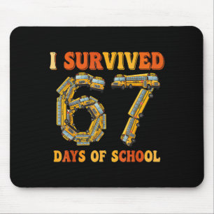 Mousepad Groovy Eu Sobrevivi 67 Dias De Escola Engraçado 67
