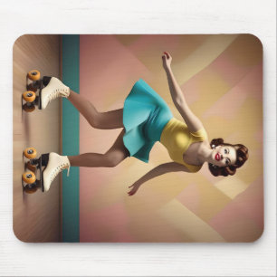 Mousepad "Groovy Glide: Ritmos Retrô em Rodas de Skate"