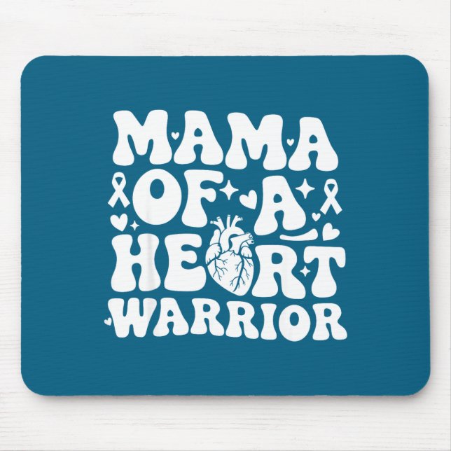 Mousepad Groovy Mama Of A Heart Warrior Chd Awareness Heart (Frente)