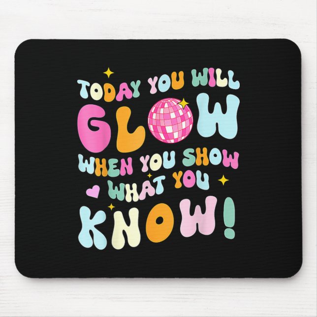 Mousepad Groovy Mostra O Que Conhece Professor De Dia De Te (Frente)