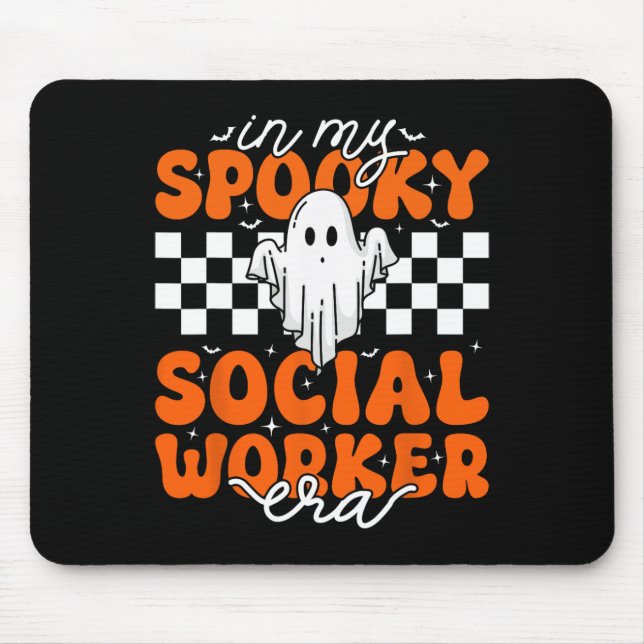 Mousepad Groovy Na Minha Colega Social Era Bonita Fantasma  (Frente)