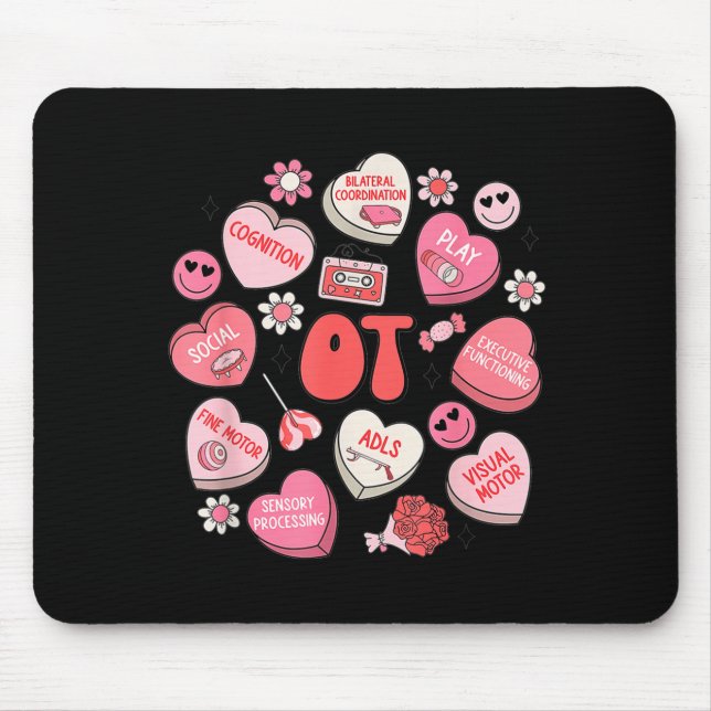 Mousepad Groovy Occupational Therapy Valentine Ot Conversat (Frente)