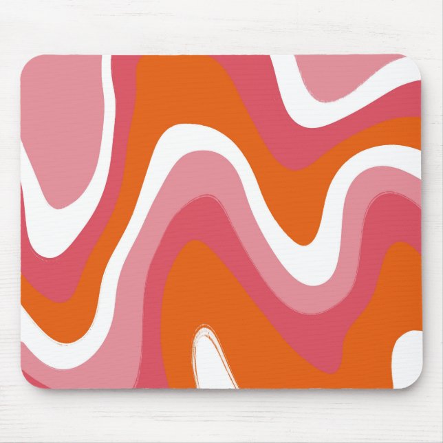Mousepad Groovy Ondulado Colorido 70s  (Frente)