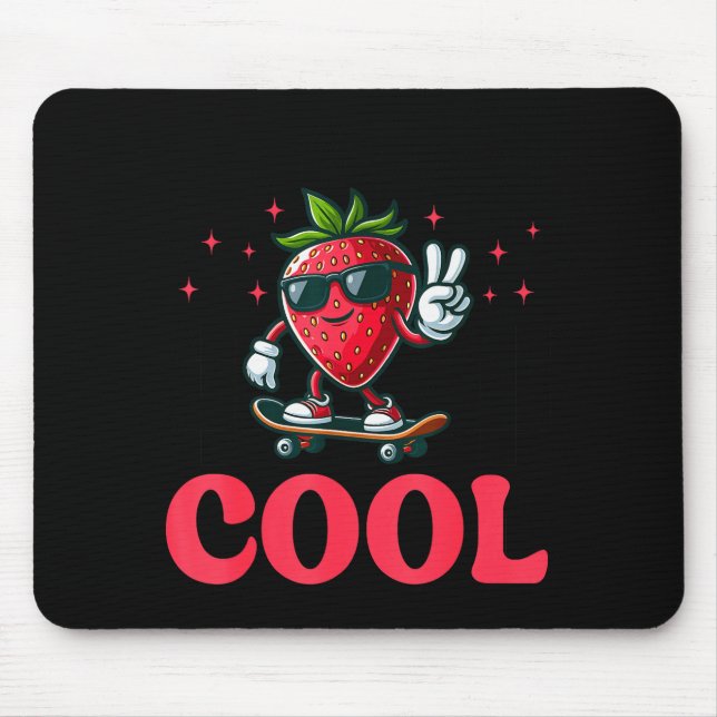 Mousepad Groovy So Berry Cool Fruit Lover Strawberry Season (Frente)