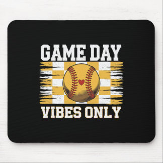 Mousepad Groovy Softll Women Girls Softll Game Day Vibes 