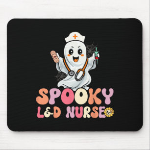 Mousepad Groovy Spooky Labour and Delivery Nurse Halloween 