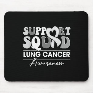Mousepad Groovy Support Squad White Ribbon Lung Cancer Awar